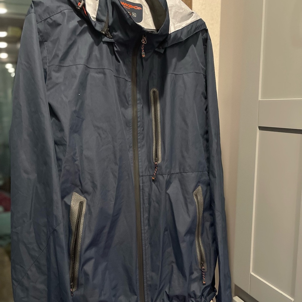 Hawke & Co Blue Raincoat Lightweight Water-Resistant